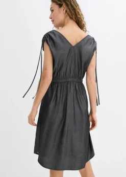 bonprix bonprix Vestido de lyocell liso denim negro