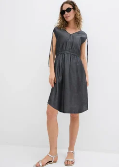 bonprix bonprix Vestido de lyocell liso denim negro