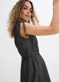 bonprix bonprix Vestido de lyocell liso denim negro