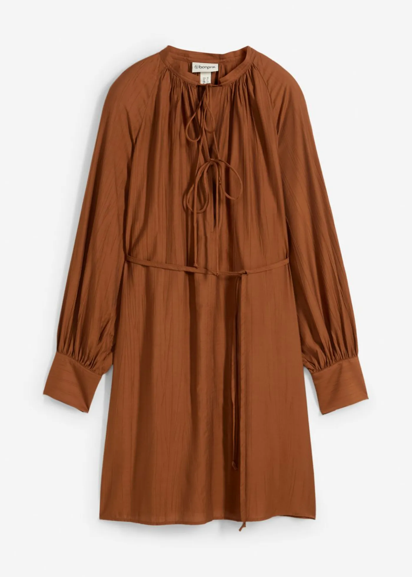 bonprix bonprix Vestido de maternidad y camisa de lactancia de viscosa fluida marrón ladrillo Clearance