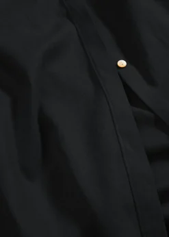 bonprix bonprix Vestido de mezcla de lino y viscosa con bolsillos Negro Clearance