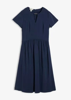 bonprix bonprix Vestido de mezcla de viscosa fina Azul marino Best