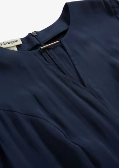 bonprix bonprix Vestido de mezcla de viscosa fina Azul marino Best