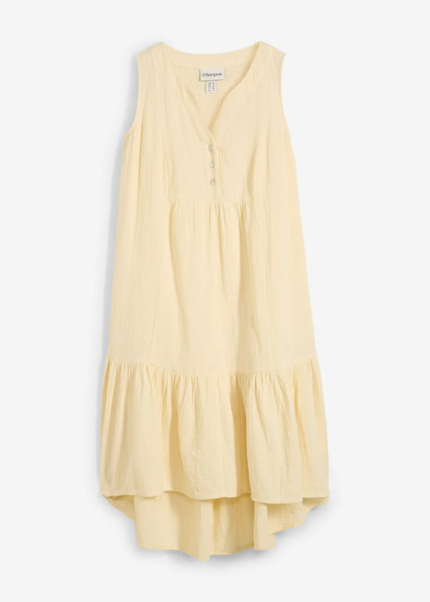 bonprix bonprix Vestido de muselina ligera Arena claro Hot