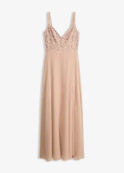 bonprix bonprix Vestido de noche Beige Online