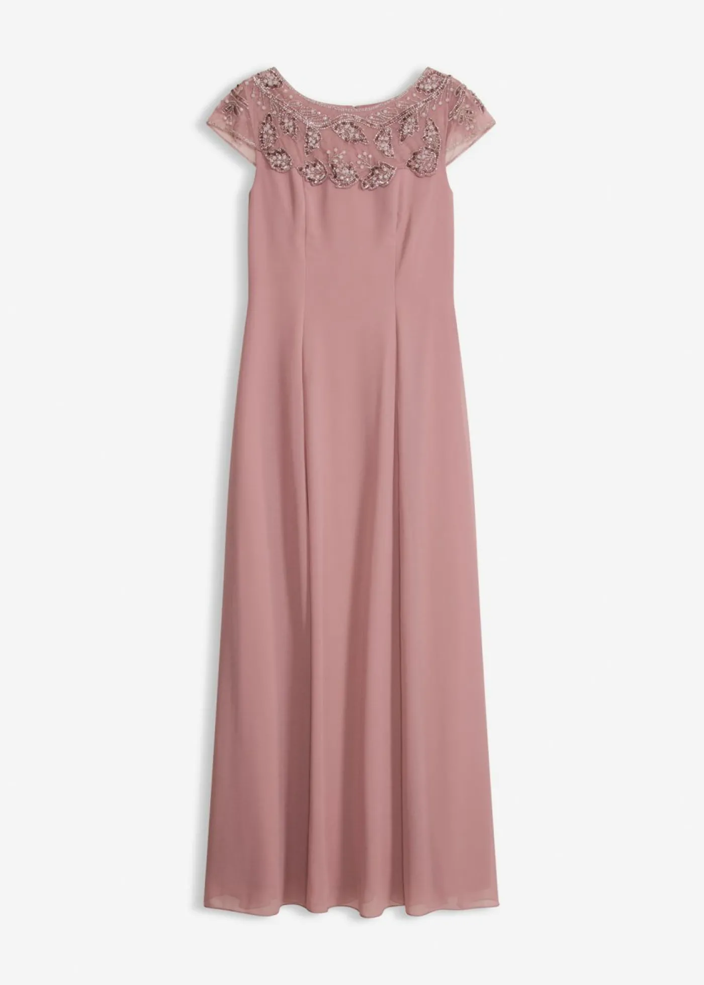 bonprix bonprix Vestido de noche con aplicación de encaje Rosa palo Outlet