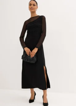 bonprix bonprix Vestido de noche con encaje Negro New