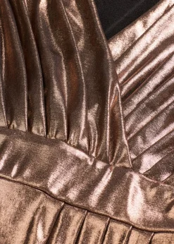 bonprix bonprix Vestido de noche de punto fino con brillo Marrón claro Discount