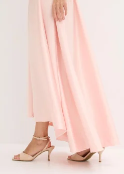 bonprix bonprix Vestido de noche de satén brillante con lentejuelas Rosa perla Clearance