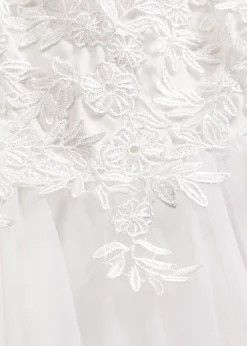 bonprix bonprix Vestido de novia de tul con encaje Blanco lana Online