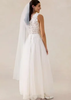 bonprix bonprix Vestido de novia de tul y encaje Blanco lana Sale