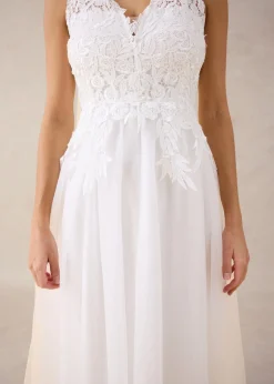 bonprix bonprix Vestido de novia de tul y encaje Blanco lana Sale