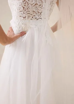 bonprix bonprix Vestido de novia de tul y encaje Blanco lana Sale