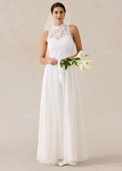 bonprix bonprix Vestido de novia de tul y encaje Blanco