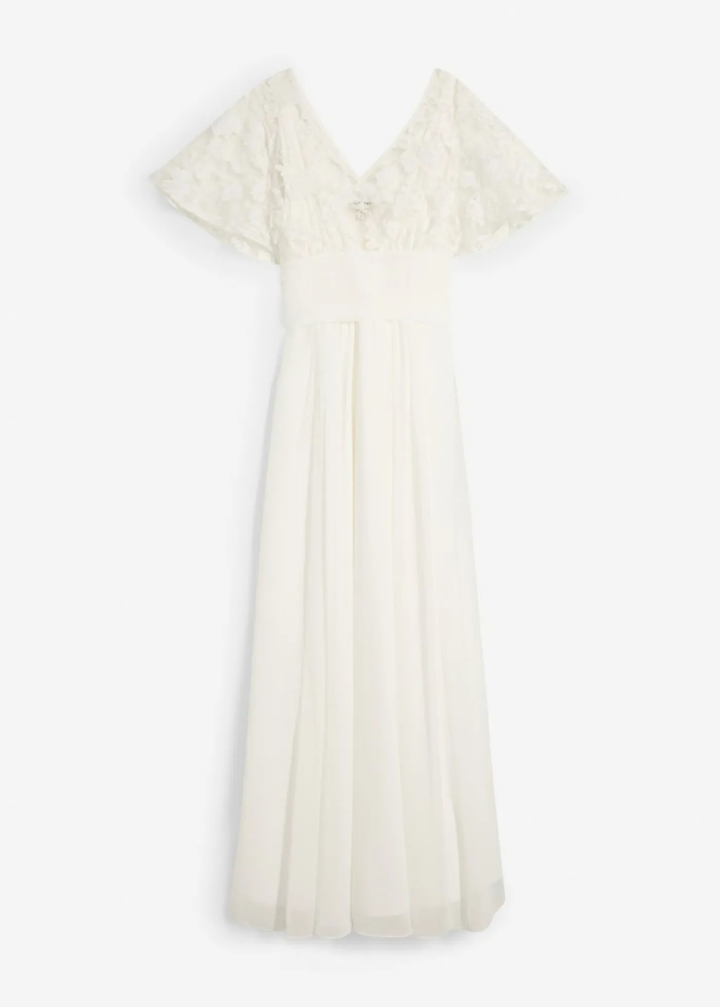 bonprix bonprix Vestido de novia premamá 2 en 1 con función de lactancia Blanco lana Discount