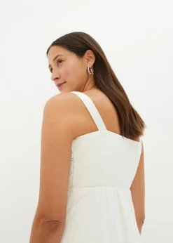 bonprix bonprix Vestido de novia premamá con encaje Blanco lana Clearance