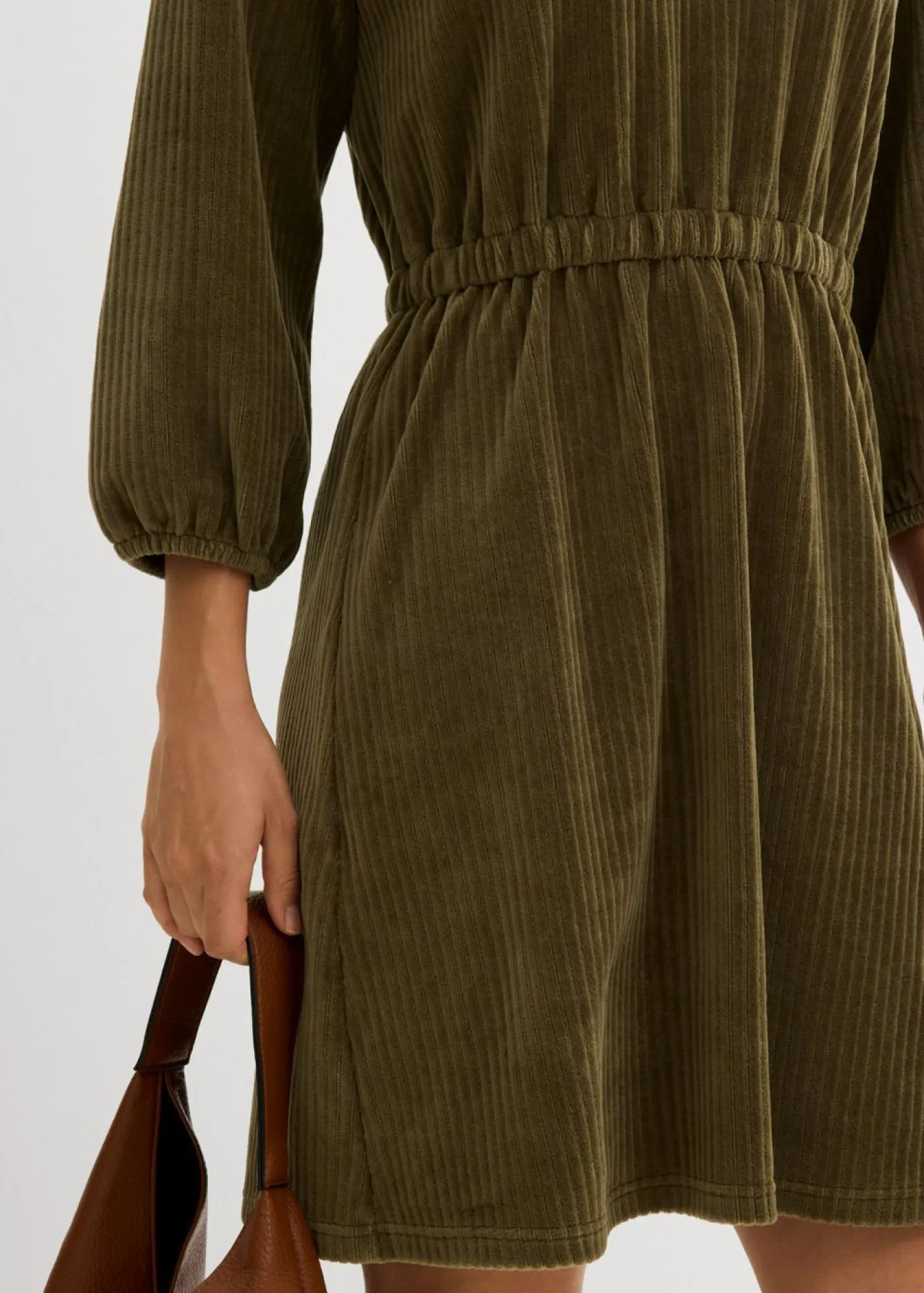 bonprix bonprix Vestido de pana Verde oliva oscuro Sale