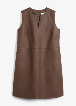 bonprix bonprix Vestido de piel sintética marrón Best