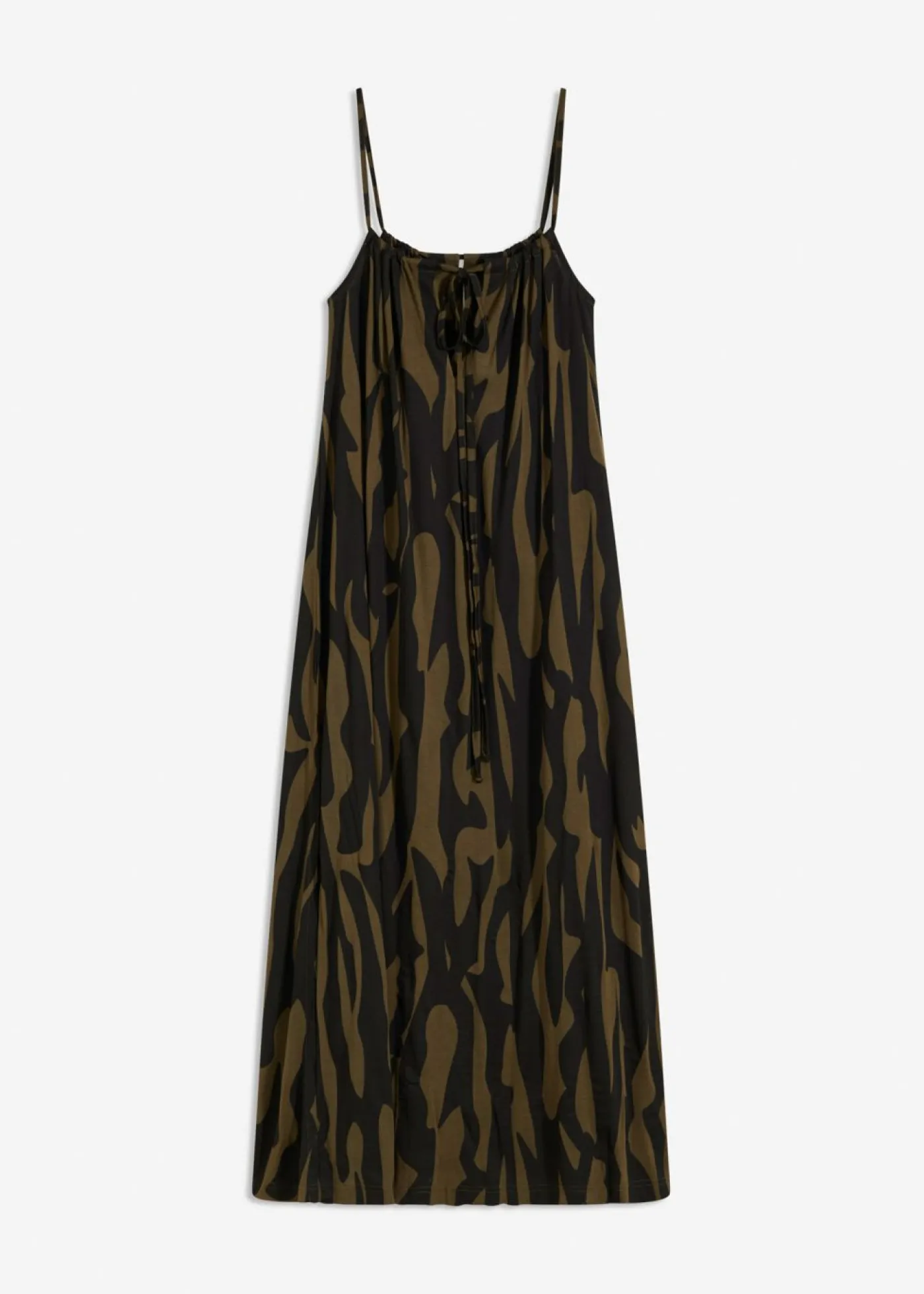 bonprix bonprix Vestido de playa de viscosa Negro-caqui Online