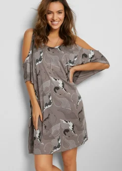 bonprix bonprix Vestido de playa de viscosa Gris