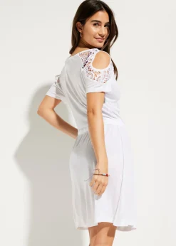 bonprix bonprix Vestido de playa transparente Blanco Hot
