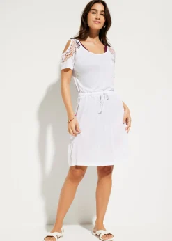 bonprix bonprix Vestido de playa transparente Blanco Hot