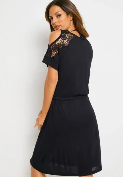 bonprix bonprix Vestido de playa transparente Negro Clearance
