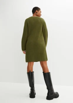 bonprix bonprix Vestido de punto caqui oscuro Online