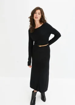 bonprix bonprix Vestido de punto Negro Sale