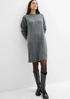 bonprix bonprix Vestido de punto Antracita jaspeado Sale
