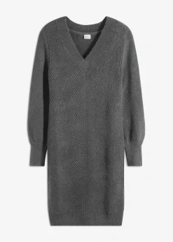 bonprix bonprix Vestido de punto Antracita jaspeado Hot