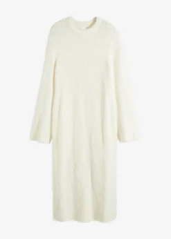 bonprix bonprix Vestido de punto Blanco lana Clearance