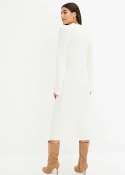 bonprix bonprix Vestido de punto Blanco lana Clearance