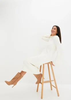bonprix bonprix Vestido de punto Blanco lana Clearance