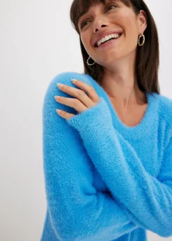 bonprix bonprix Vestido de punto azul brillante Clearance