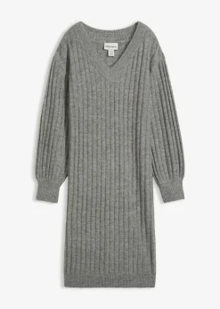 bonprix bonprix Vestido de punto Gris jaspeado Hot