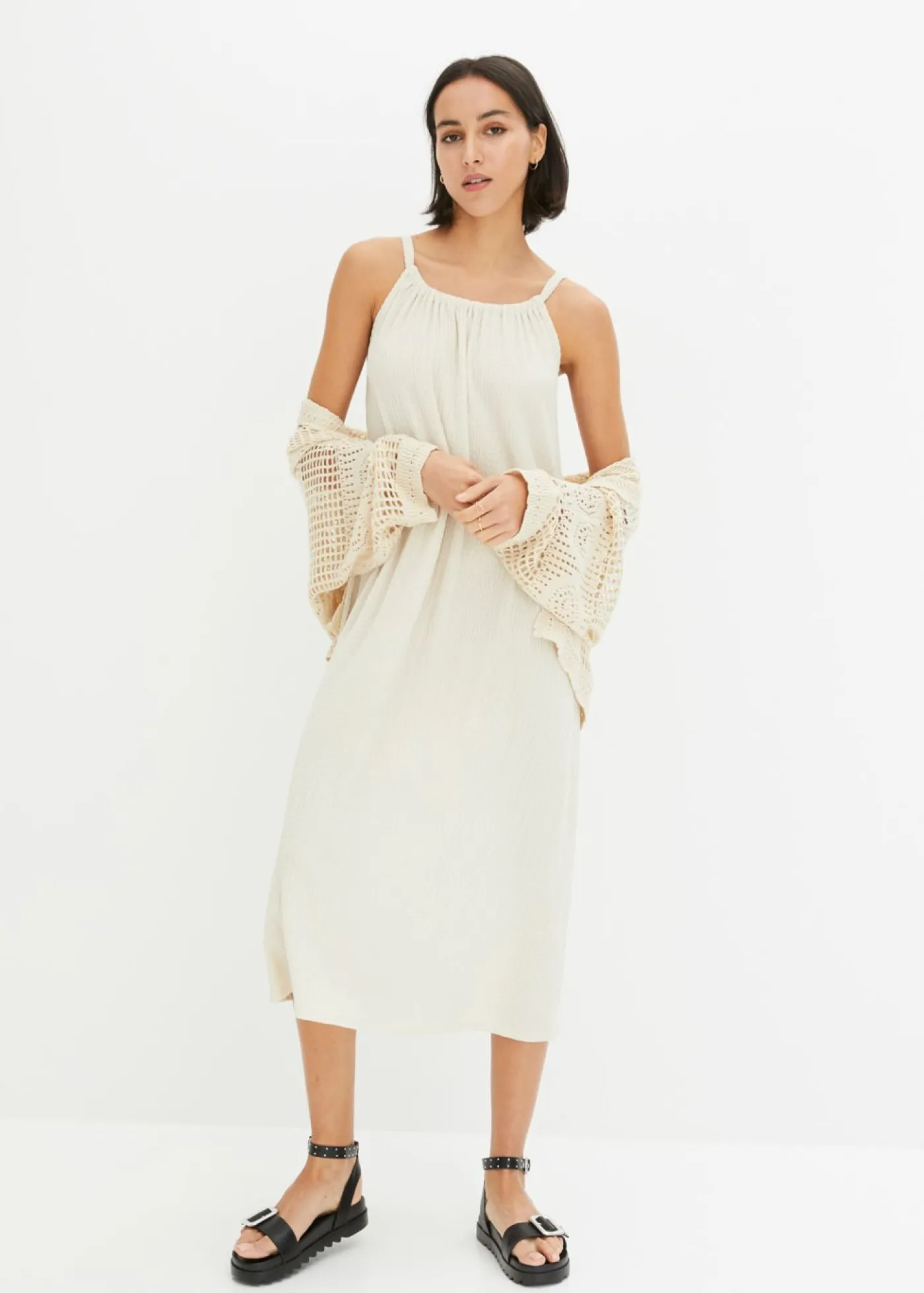 bonprix bonprix Vestido de punto gris guijarro Hot