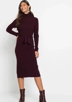 bonprix bonprix Vestido de punto rojo burdeos Hot