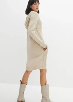bonprix bonprix Vestido de punto Crudo jaspeado Outlet