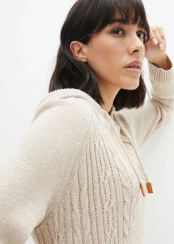 bonprix bonprix Vestido de punto Crudo jaspeado Outlet