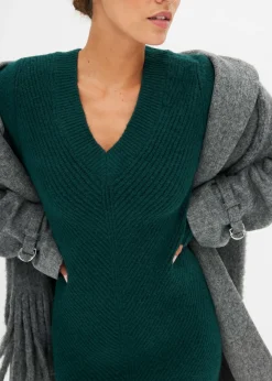 bonprix bonprix Vestido de punto Verde intenso Clearance