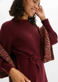 bonprix bonprix Vestido de punto rojo avellana moteado Best