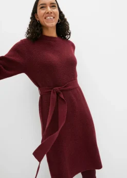 bonprix bonprix Vestido de punto rojo avellana moteado Best