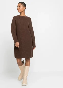 bonprix bonprix Vestido de punto marrón Sale