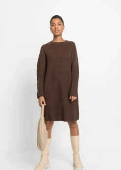 bonprix bonprix Vestido de punto marrón Sale