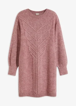 bonprix bonprix Vestido de punto rosa pálido moteado Outlet