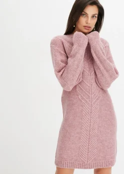 bonprix bonprix Vestido de punto rosa pálido moteado Outlet
