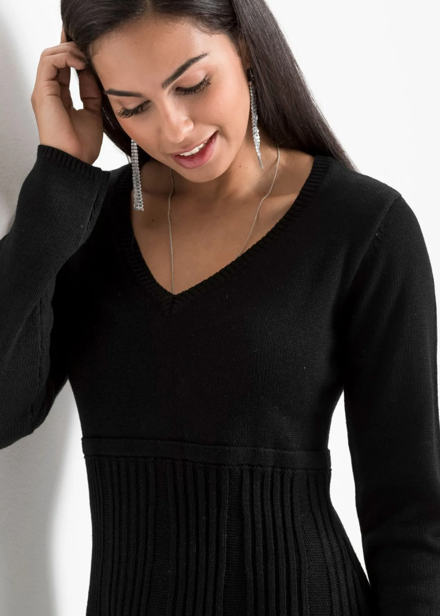 bonprix bonprix Vestido de punto Negro Hot