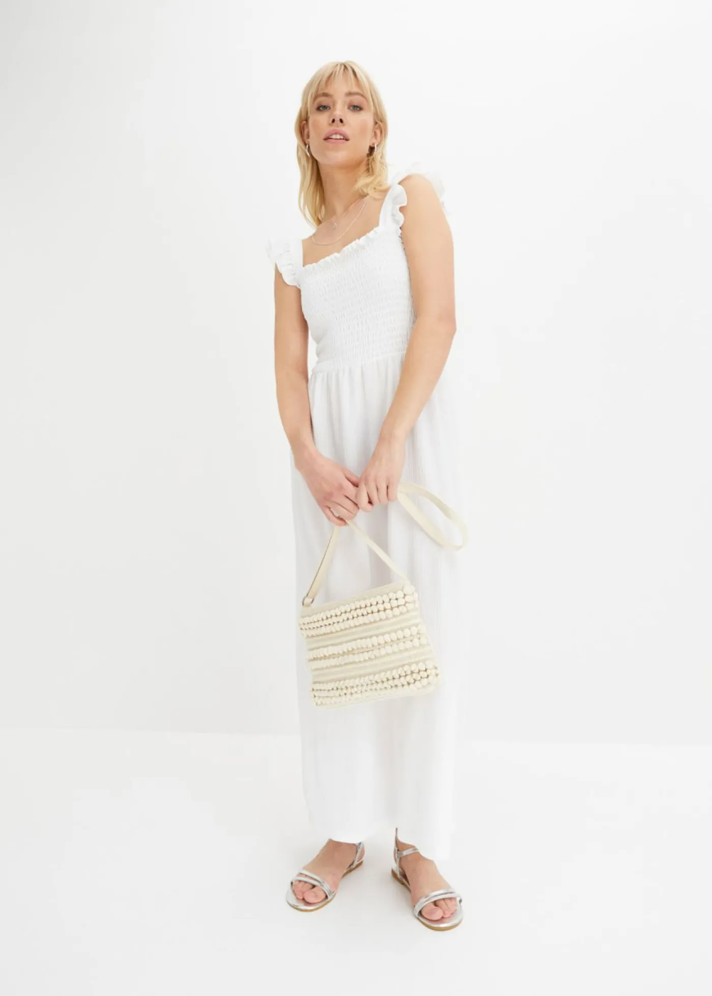 bonprix bonprix Vestido de punto Blanco Sale