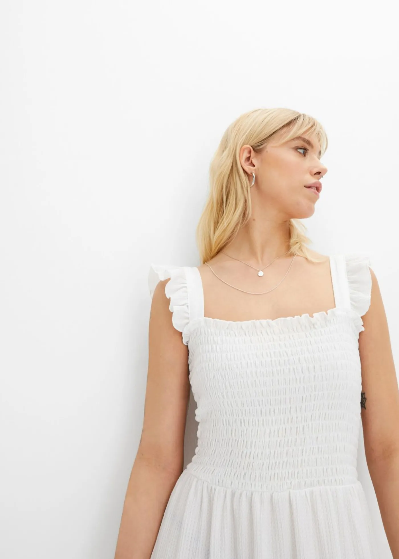 bonprix bonprix Vestido de punto Blanco Sale